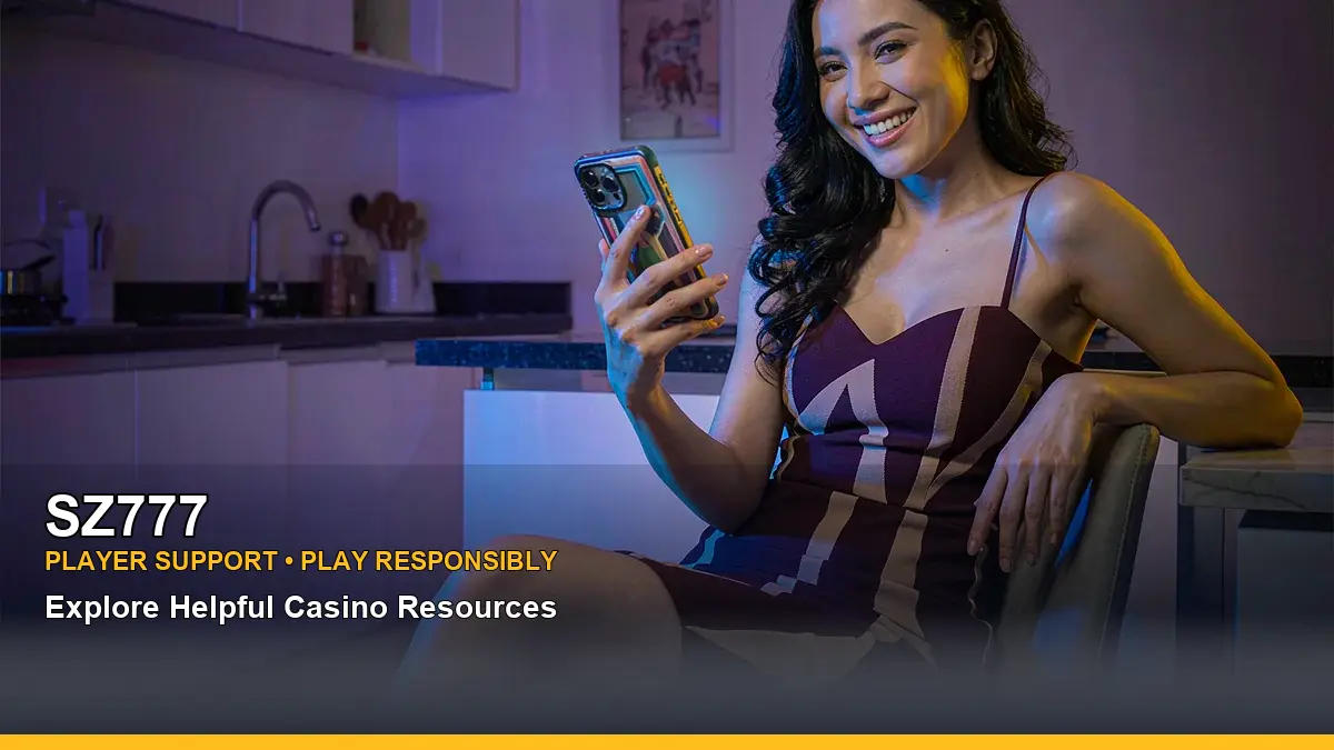 SZ777 mobile app download concept with floating tiles and a mobile-friendly casino interface